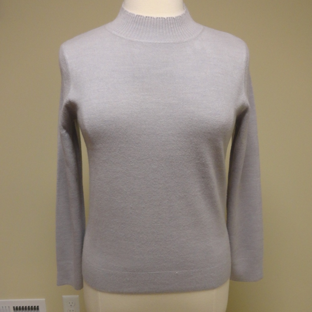 Sagharbor Grey Mock Turtleneck size Lg